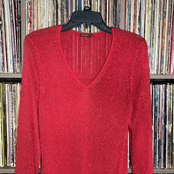 J. McLaughlin V-neck Sweater w/ Gold Button Details Size Medium - Picture 6 of 6